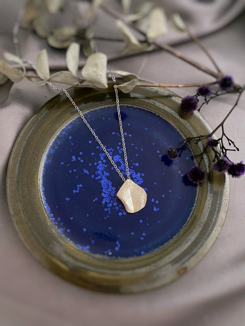 【聖誕飾品】葉寄相思 小項圈 - 項鍊 - 銀 銀色