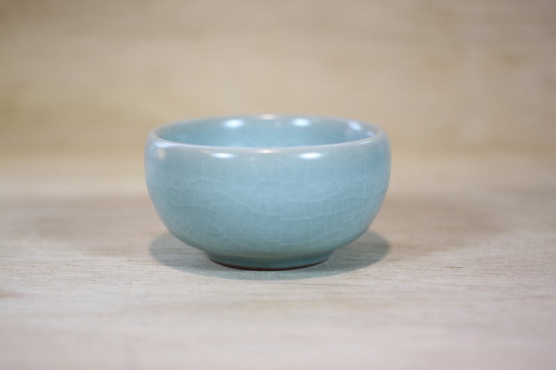 [Quick Shipment] Ru Kiln Tea Cup Opened Small Round Melting Cup Hand-made Mid-Autumn Tea by Ye Minxiang - ถ้วย - ดินเผา 