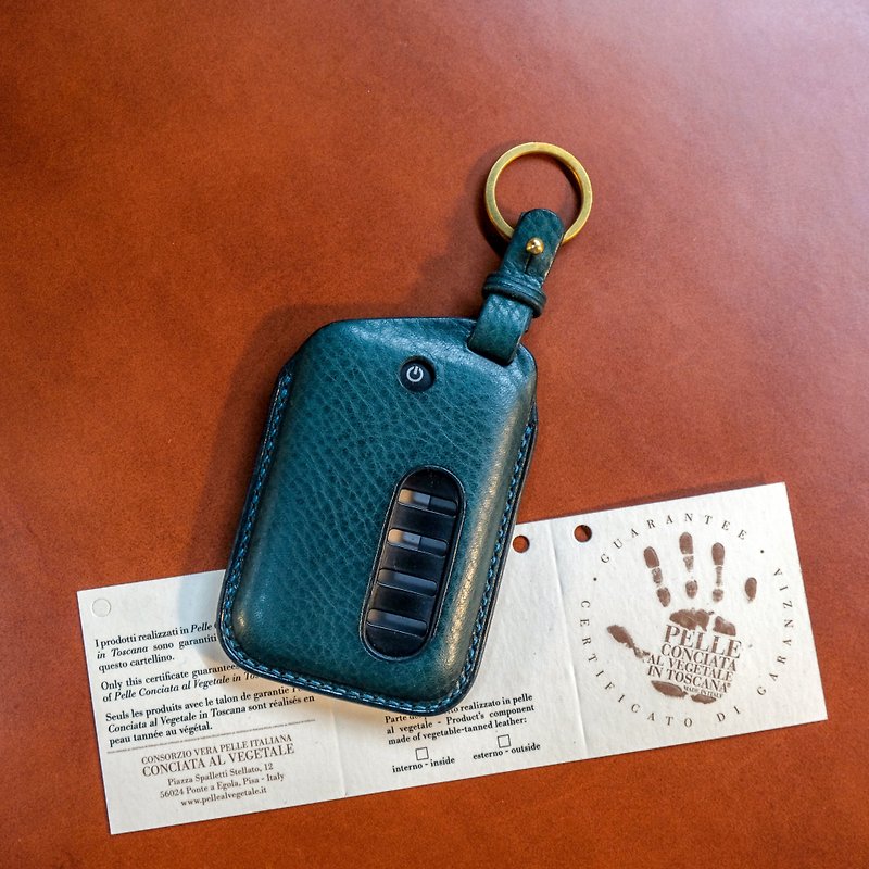 汽車鑰匙皮套 保全磁扣皮套 特殊規格皮套訂製 免費英文烙印  - 鑰匙圈/鎖匙扣 - 真皮 