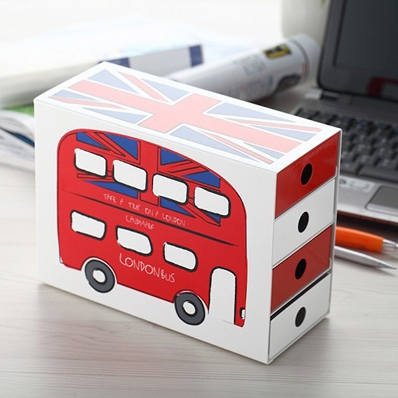 酷樂盒（紅色倫敦巴士） - 收納箱/收納用品 - 其他金屬 多色