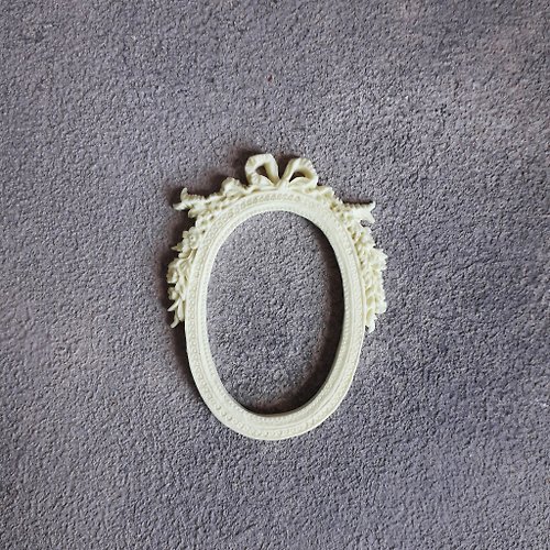BlueIsland Miniature resin frame with bow, Ornate onlay trim supplies, 60*75mm