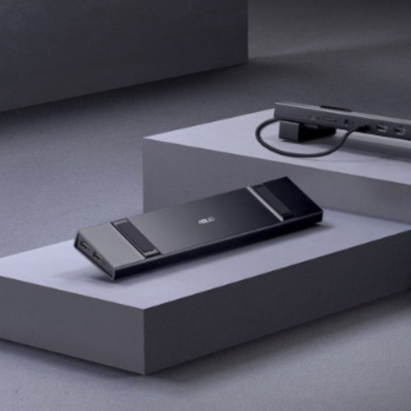 ASUS 華碩 USB-C 支架擴充基座 (DC310) - 電腦配件 - 塑膠 黑色