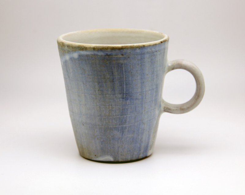 意境系列 – 拉坏手感陶瓷杯  咖啡杯 茶杯 杯子 陶瓷 馬克杯 - 咖啡杯/馬克杯 - 陶 藍色