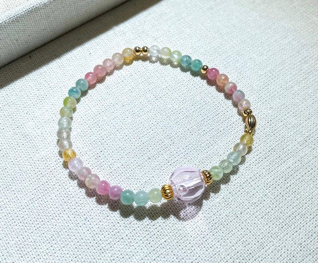 キャンディカラートルマリン チューブ ワイヤーブレスレット 高品質 キャンディカラートルマリン チューブ ワイヤーブレスレット 高品質