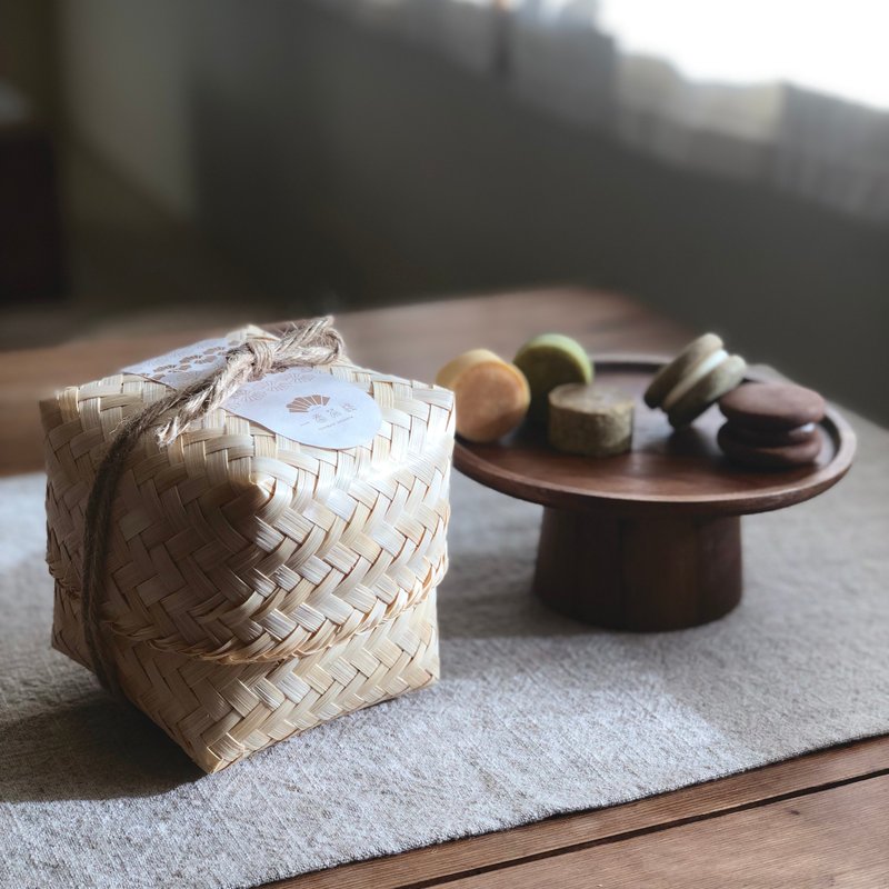 初 . 茶棧竹編點心盒 - 手工餅乾 - 竹 金色