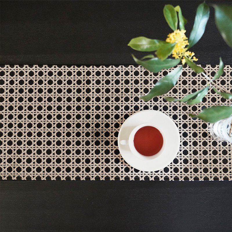 CIAOGAO table runner Chinese Zen new Chinese ins retro American rattan soft drawer cover cloth hotel bed flag - ผ้ารองโต๊ะ/ของตกแต่ง - เส้นใยสังเคราะห์ สีกากี