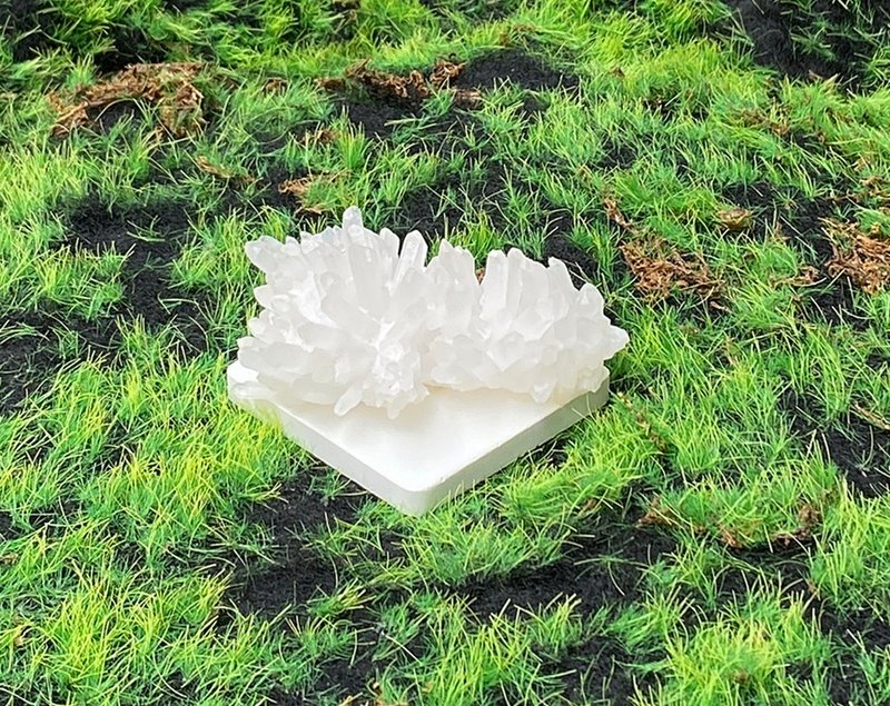 天然原礦白水晶煙花簇 消磁淨化 開運 辦公室 風水 擺件 入厝禮物 - 擺飾/家飾品 - 水晶 白色