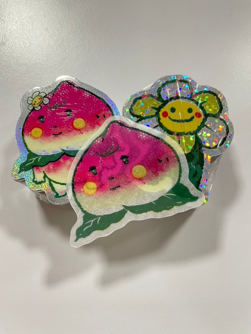 壽桃仙人 貼紙 Peach Stickers - 貼紙 - 紙 