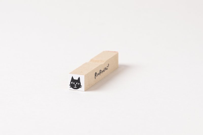 [Kuroneko-chan] Rubber stamp*10mm square*R159 - Stamps & Stamp Pads - Wood 