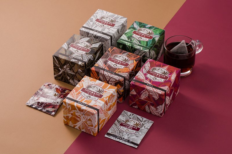 Single product triangular three-dimensional tea bag - Tea - Fresh Ingredients Multicolor