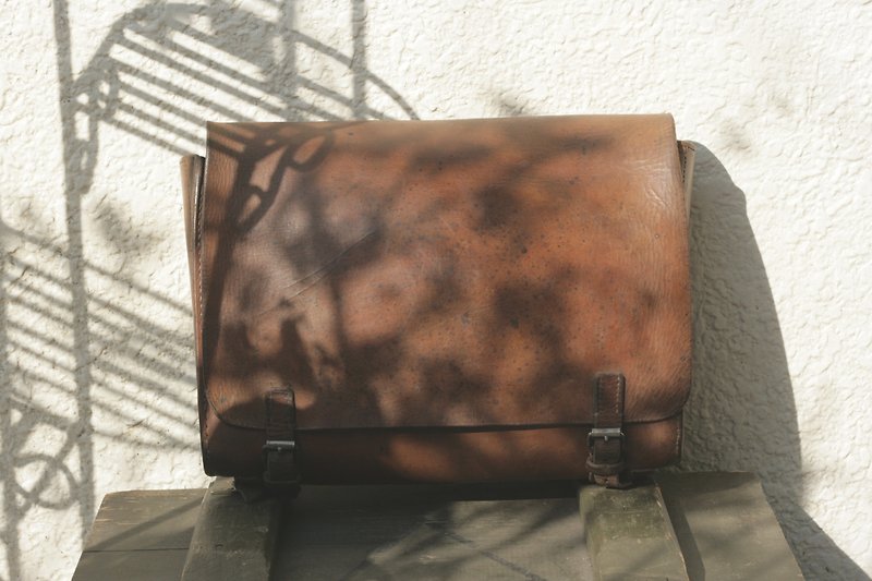 Leather bag_B045 - กระเป๋าเป้สะพายหลัง - หนังแท้ สีนำ้ตาล