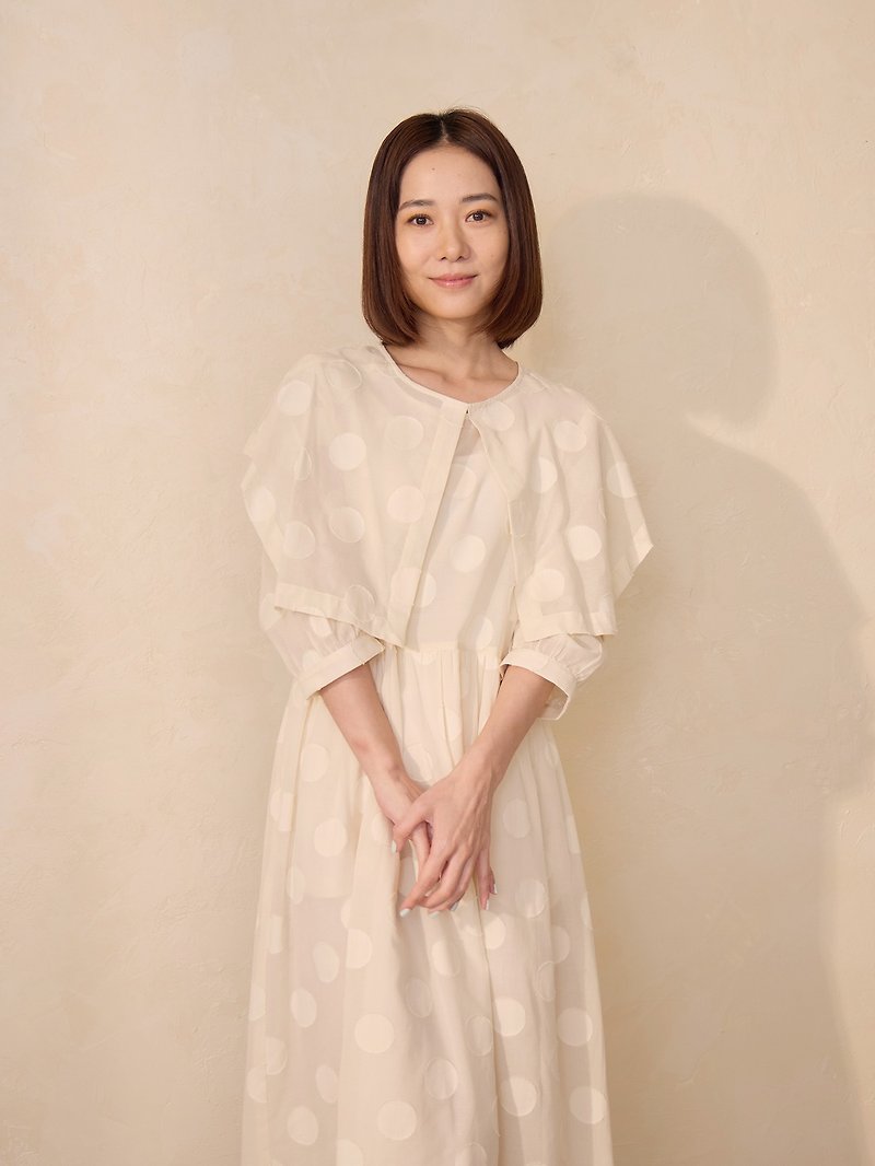 Moonlight Fairytale Collar Dress-Jasmine - One Piece Dresses - Cotton & Hemp White