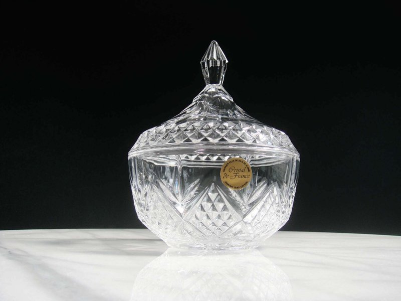 [OLD-TIME] Early second-hand 1997 French brand crystal glass storage storage tank - Storage - Other Materials 