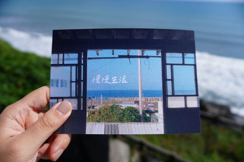 [Handwritten Travel Postcard] Green Island-Live Slowly - การ์ด/โปสการ์ด - กระดาษ 