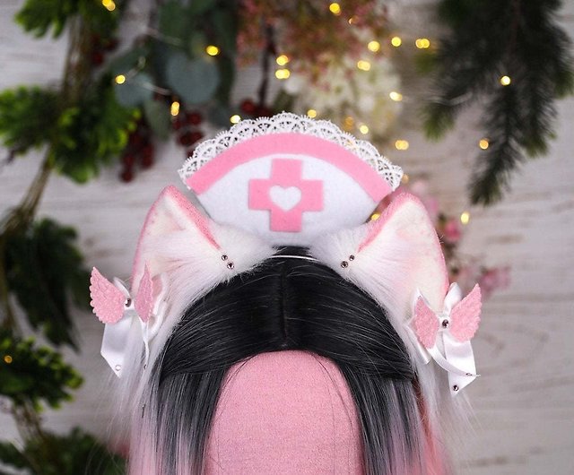 Pink Nurse Cat Ears - Shop Catzo Club Hair Accessories - Pinkoi