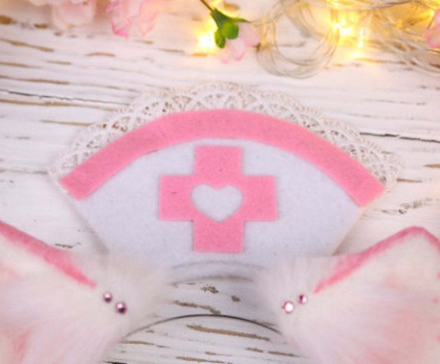 Pink Nurse Cat Ears - Shop Catzo Club Hair Accessories - Pinkoi