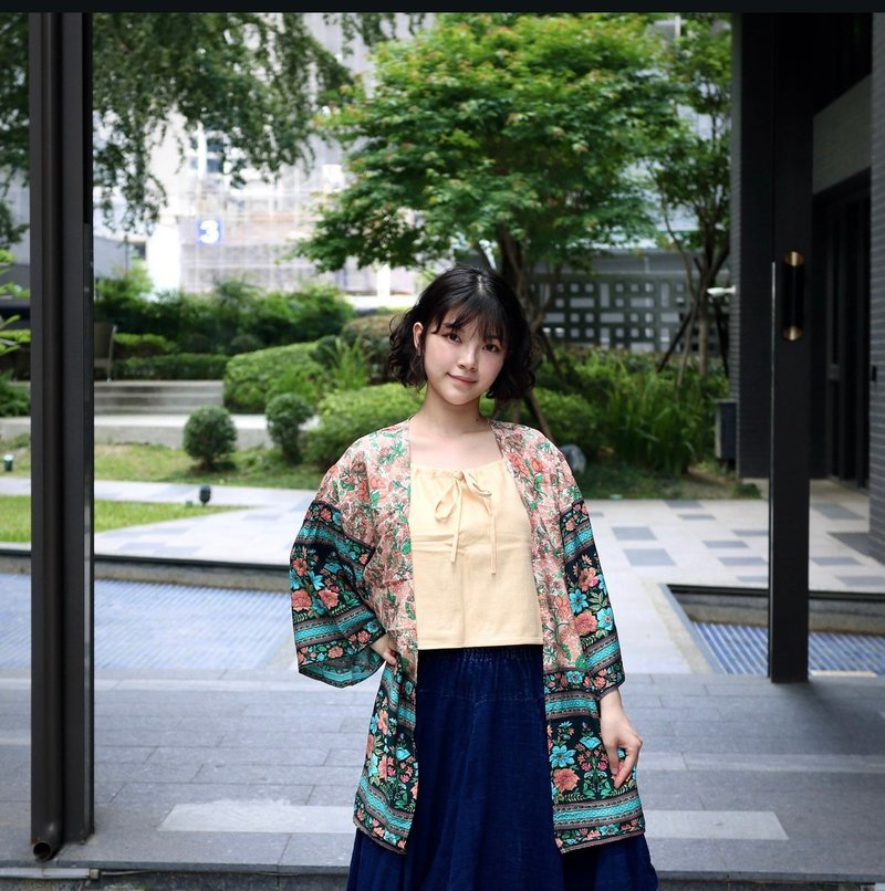 泰國丨民族輕外套-玫墨春榭 - 女大衣/外套 - 其他材質 粉紅色