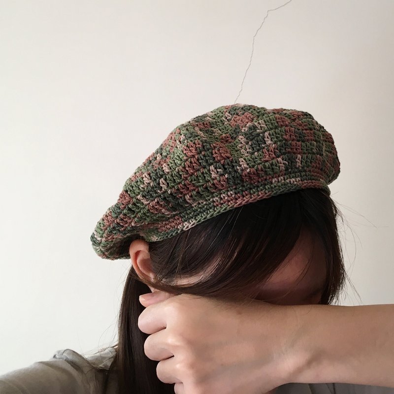 hm2. Cotton soft woven beret camouflage / colorful - Hats & Caps - Cotton & Hemp Multicolor