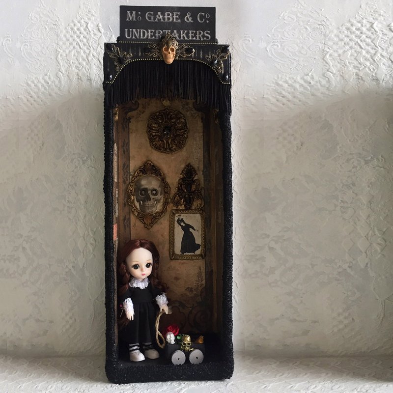 Shadow Box,Book-Nook,Doll photo prop,Doll room box,Monster high,Doll Showcase - 其他 - 紙 黑色