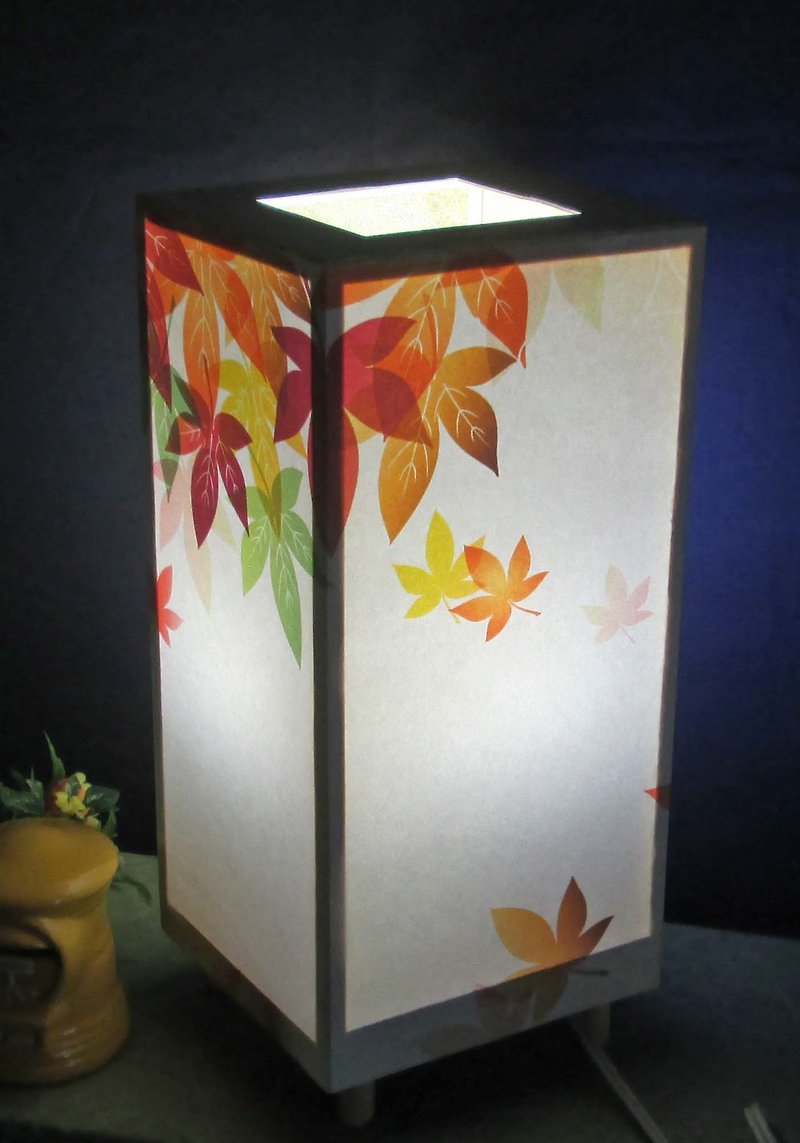 Fallen leaves Maple and rain 【Shichinpanzai】 Medium shape · LED dream lighting decorative light stands the real pleasure! - Lighting - Paper 