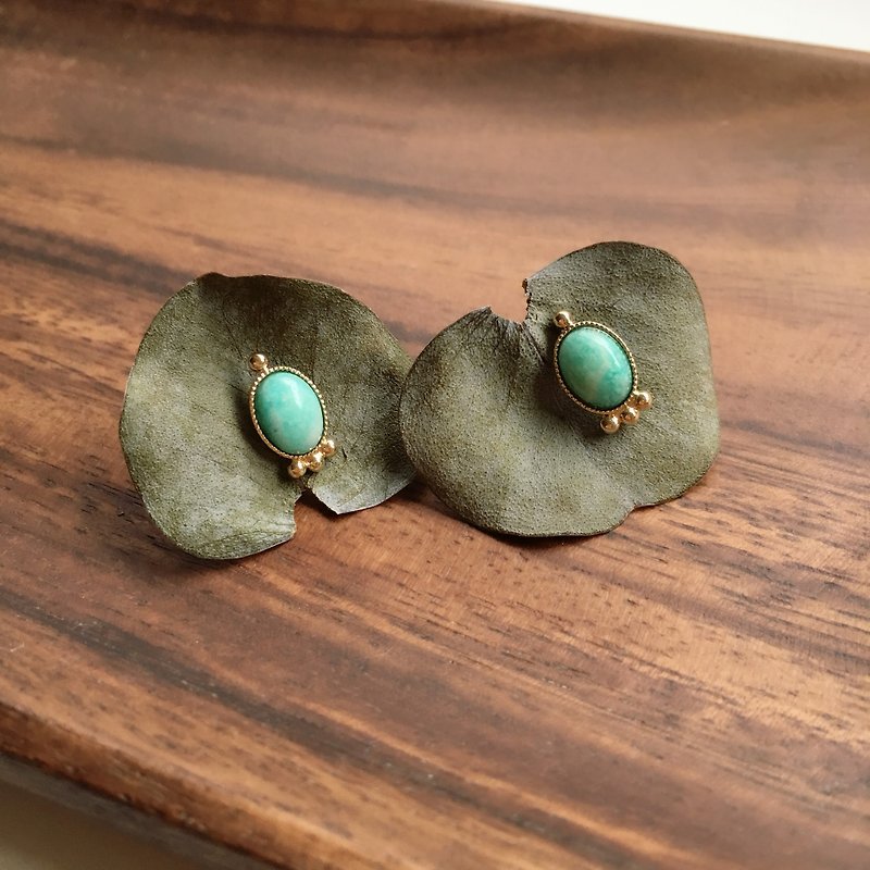 Amazonite studs/ earrings - General Rings - Gemstone Blue