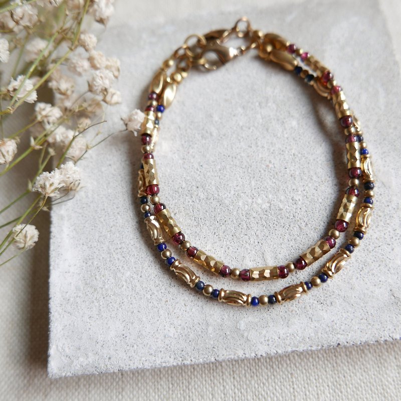 Very fine natural stone bracelet. Two styles - Bracelets - Gemstone Gold