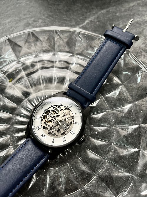 Watchmake HK 全鏤空金屬浮雕錶盤/日本製機械錶/鏤空機芯/50米防水/自動上鏈