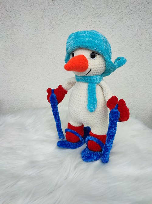fairyland amigurumi Snowman skiing PDF Crochet Pattern, Crochet Pattern Plushie Snowman
