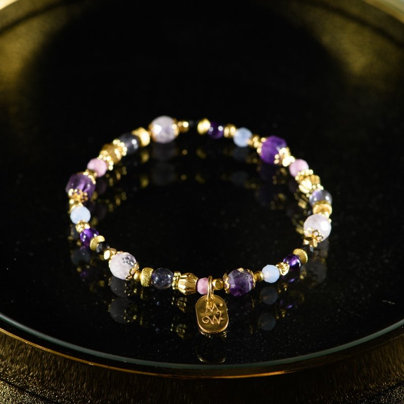 未來的存檔點 // C1546紫水晶紫雲母手鍊 - 手鍊/手環 - 寶石 