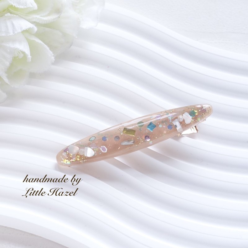 Handmade 啡色髮夾 滴膠髮夾髮飾 Resin Hairclip - 髮圈/髮夾 - 其他材質 