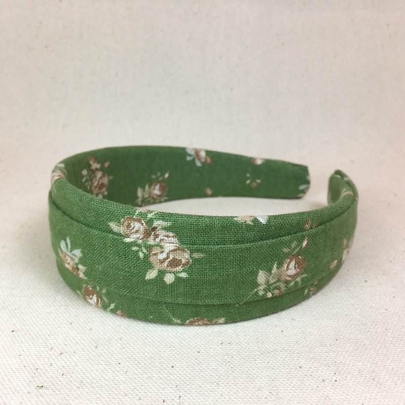 Mr.Tie 手工縫製包布髮箍 Handmade Headbands 編號014 - 髮夾/髮飾 - 棉．麻 綠色
