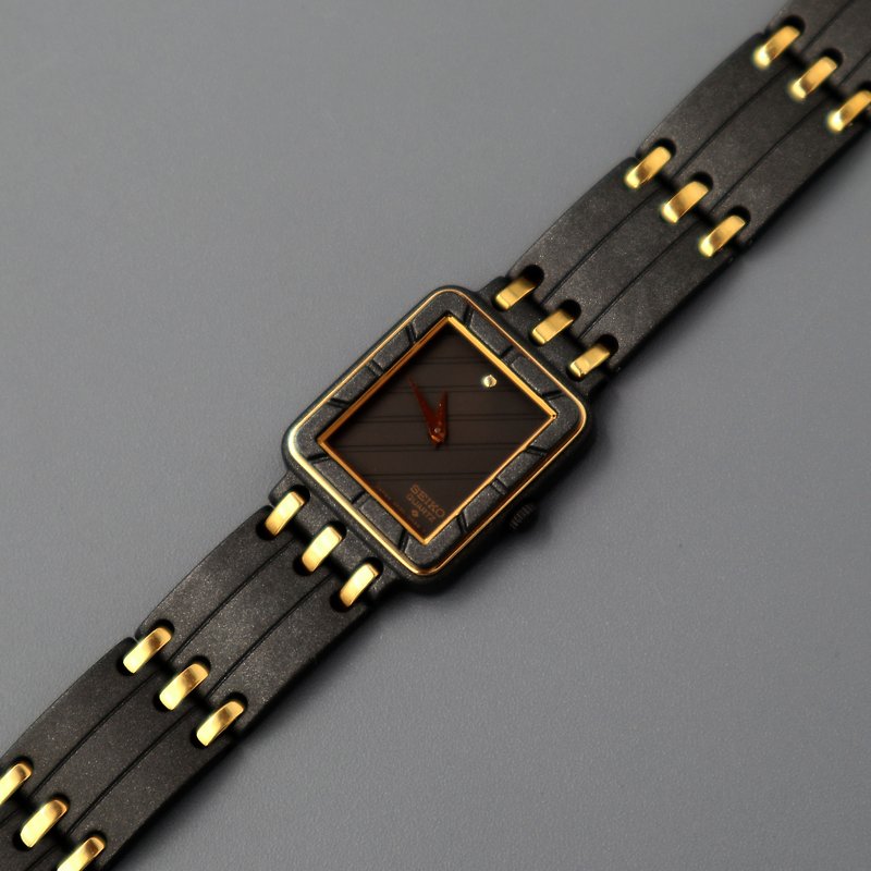 SEIKO 高級特殊霧黑鏈帶石英古董錶 - 女裝錶 - 其他材質 