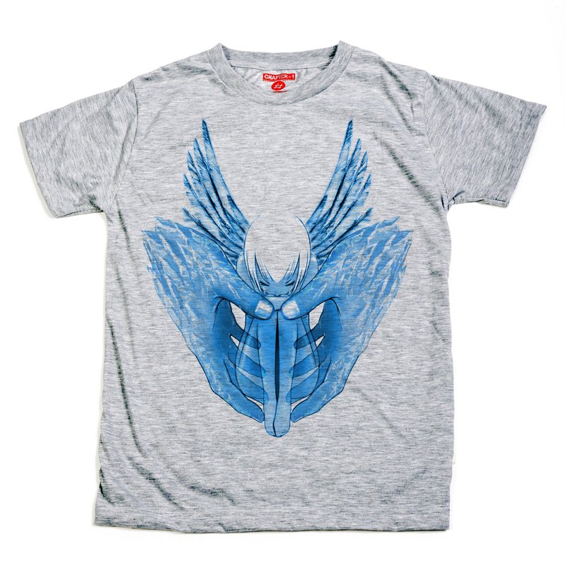 Blue wing unisex men woman cotton mix Chapter One T-shirt - 男 T 恤 - 棉．麻 白色