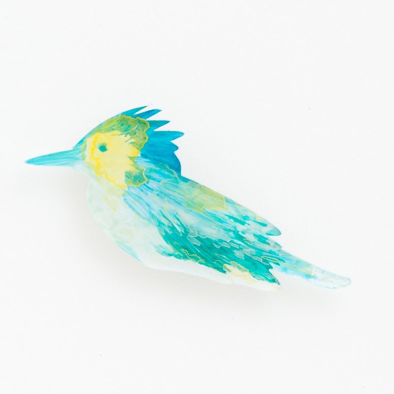 Brooch of a picture 【bird】 - เข็มกลัด - อะคริลิค สีเขียว