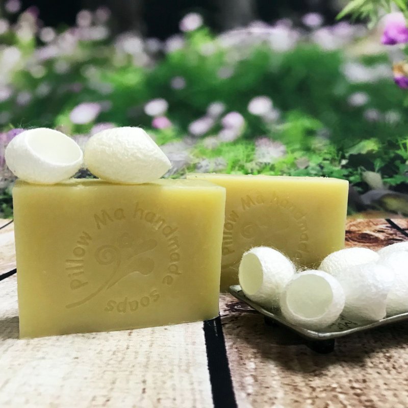 逆齡蠶絲蛋白皂/榛果油/橄欖油/小蒼蘭 - 肥皂/手工皂 - 其他材質 橘色