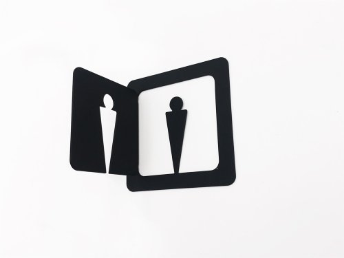 YCY：設計款信箱、金屬製品、設計傢俱、魔劍、妖刀，提供頂精緻的好選項 正面跟側面都可看到標示 不鏽鋼男女獨立式廁所標示牌 化妝室掛牌