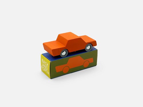Little Wonders 親子概念店 Waytoplay - 復古木製玩具車 - 橘色