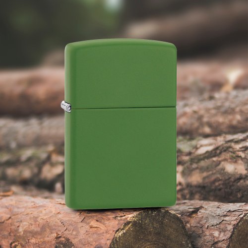 Zippo 【ZIPPO官方旗艦店】 苔綠啞漆防風打火機 228