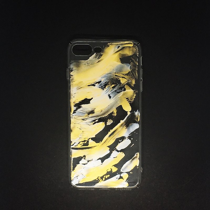 Acrylic 手繪抽象藝術手機殼 | iPhone 7/8+ |  Premium Beer - 手機殼/手機套 - 壓克力 金色