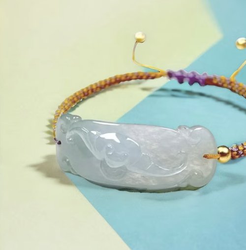 瓔珞珠寶盒 E.L.Jewelry Box 【福在眼前】冰種翡翠福牌編織手鍊 | 天然緬甸玉翡翠A貨 | 送禮