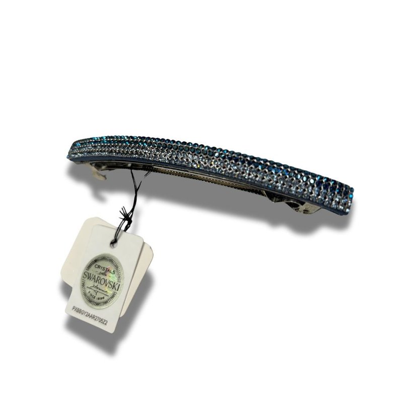 COMPLEX BIZ 彈簧夾系列 長版 藍水晶 - 髮夾/髮圈 - 水晶 