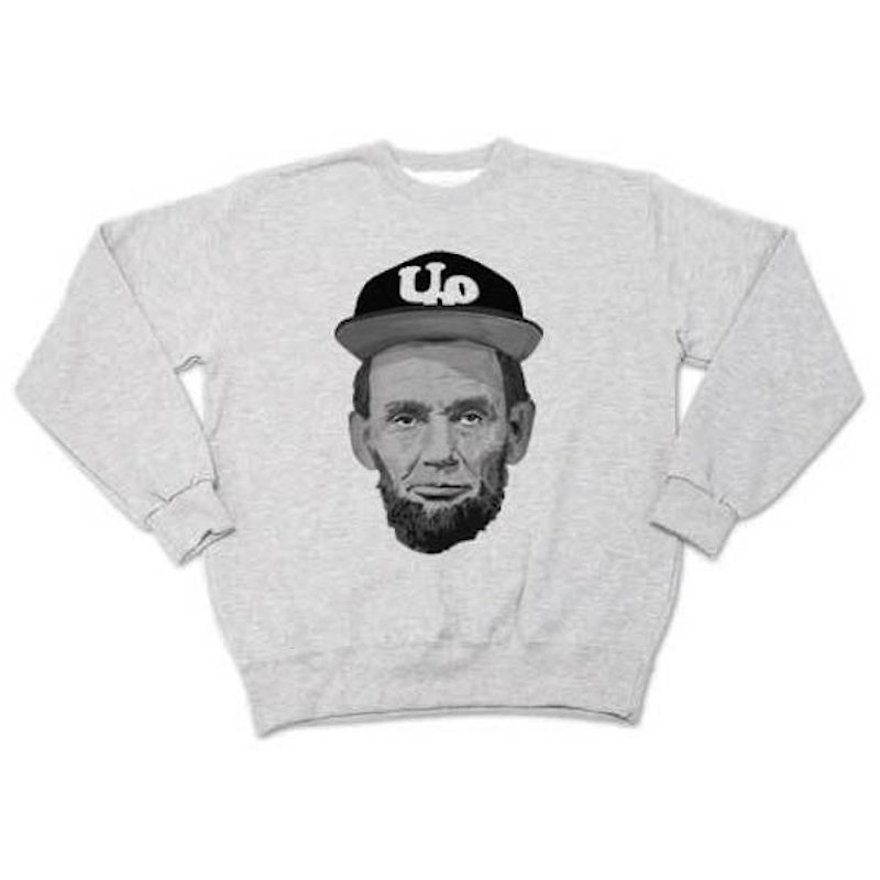 Abraham Lincoln Outdoor (sweat ash) - Men's T-Shirts & Tops - Cotton & Hemp Gray