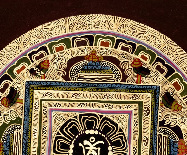 ネパールのオリジナルユニバーサルハンドメイドタンカ絵画 - ショップ Boudha Stupa Thanka Centre ウォールデコ・壁紙 -  Pinkoi