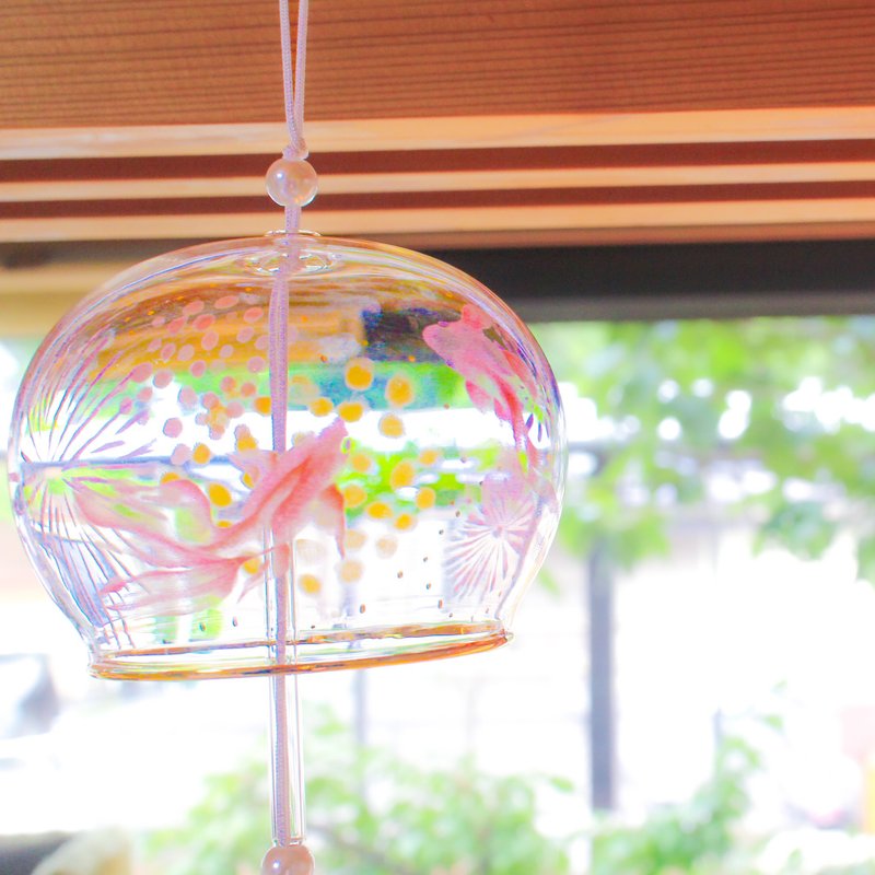 風鈴〜空を泳ぐ金魚×花火〜五感で感じる夏の涼〜 - 其他 - 玻璃 多色