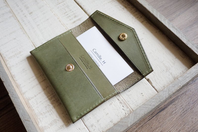 快速出貨丨信封名片夾皮革材料禮盒 含教學影片丨情人節禮物 - 皮革 - 真皮 多色