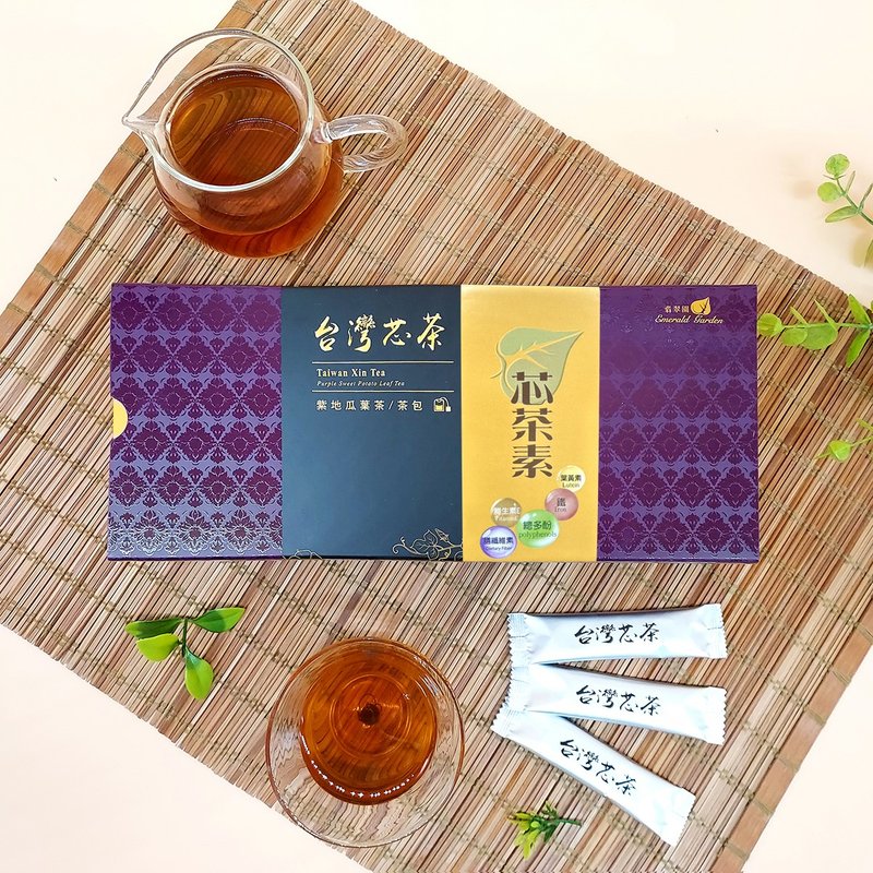 地瓜葉茶 輕盈芯茶粉 30入組 地瓜葉茶粉 抹茶 台灣茶 關公救命茶 - 茶葉/茶包/水果茶 - 其他材質 紫色