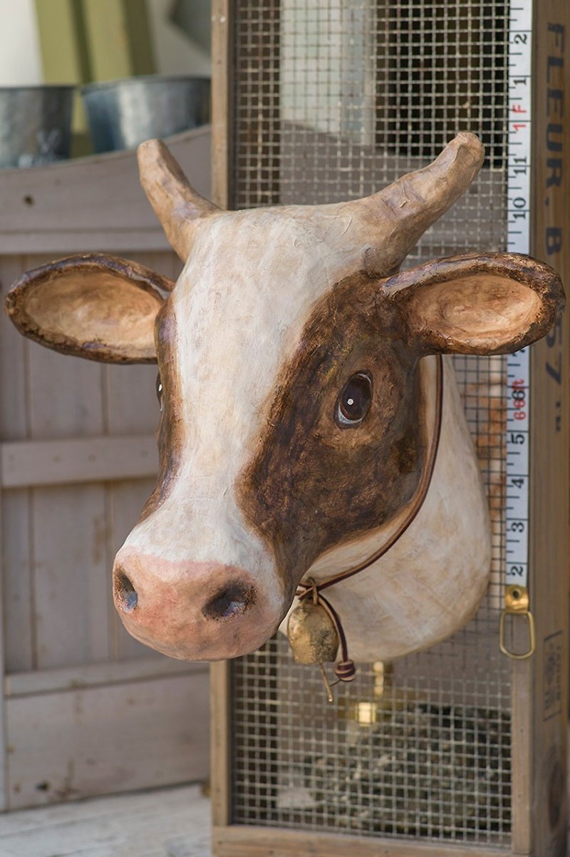 Wall decoration - cow - Wall Décor - Paper Brown