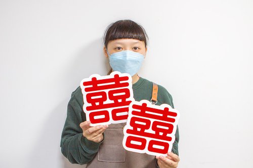 幸福朵朵 婚禮小物 花束禮物 囍字手拿板 拍照道具 婚禮道具 IG打卡 fb打卡 會場佈置 婚禮派對