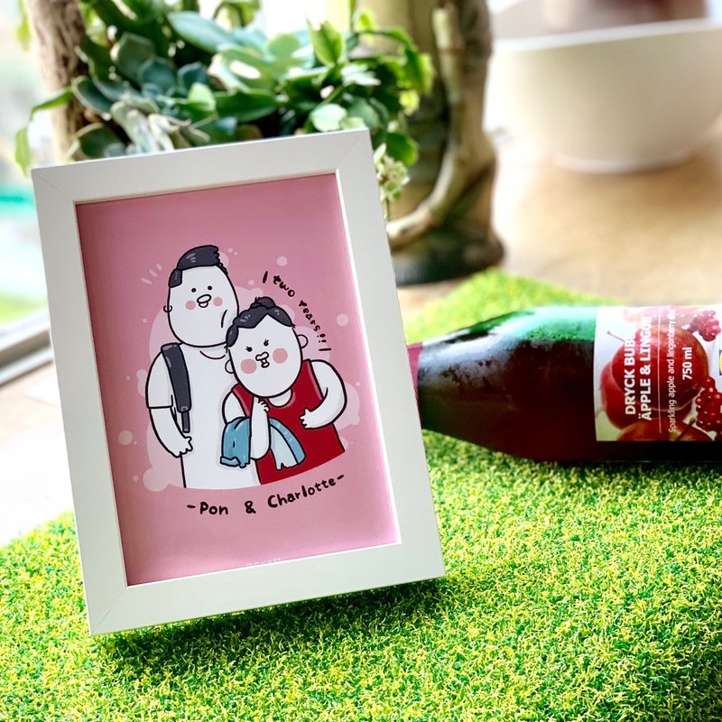 [Si Yanhui] Draw a beautiful picture for you (with photo frame) - ภาพวาดพอร์ทเทรต/ภาพวาด/ภาพประกอบดิจิทัล - กระดาษ หลากหลายสี