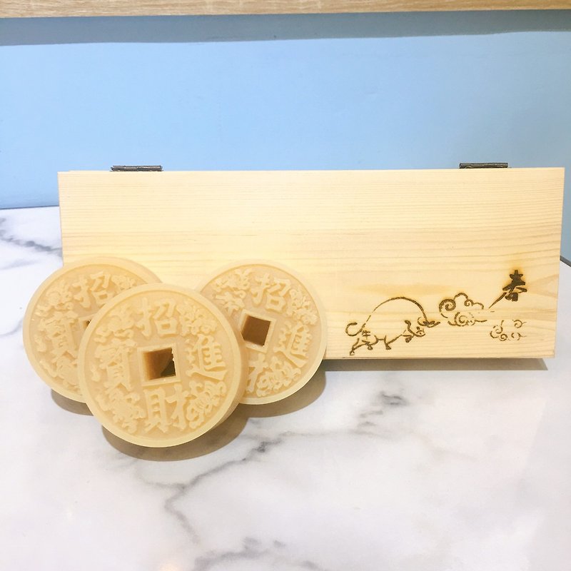 新春牛三寶禮盒 - 肥皂/手工皂 - 濃縮/萃取物 金色